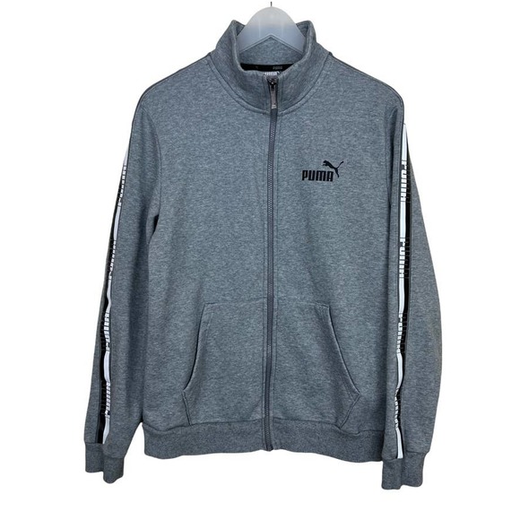 Puma Other - PUMA Full Zip Fleece Track Jacket Grey Size Small